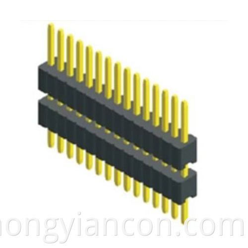 1 27mm Pin Header Single Row Double Plastic Straight Jpg